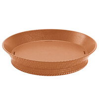 GET RB-880-TER 10 1/2" Terracotta Round Plastic Fast Food Basket with Base - 12/Pack