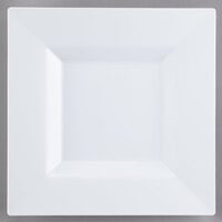 Visions Florence 10 inch Square White Plastic Plate - 10/Pack