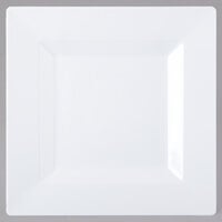 Visions Florence 6 inch Square White Plastic Plate - 10/Pack