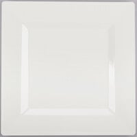 Visions Florence 10 inch Square Bone / Ivory Plastic Plate - 120/Case