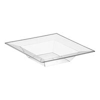 Visions Florence 5 oz. Clear Square Plastic Bowl - 10/Pack