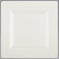 Visions Florence 8 inch Square Bone / Ivory Plastic Plate - 120/Case