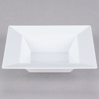 Visions Florence 5 oz. White Square Plastic Bowl - 10/Pack
