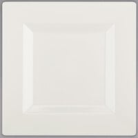 Visions Florence 6" Square Bone / Ivory Plastic Plate - 120/Case
