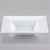 Visions Florence 12 oz. White Square Plastic Bowl - 10/Pack