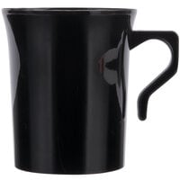 Visions 8 oz. Black Plastic Coffee Mug - 192/Case