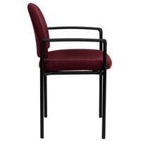 Flash Furniture BT-516-1-BY-GG Burgundy Fabric Stackable Side Chair with Arms