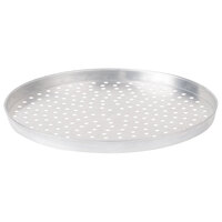 American Metalcraft PA4014 14 inch x 1 inch Perforated Standard Weight Aluminum Straight Sided Pizza Pan