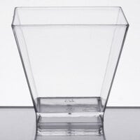 Choice 2 oz. Clear Square Plastic Shot Glass - 40/Pack