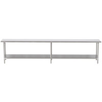 Advance Tabco Premium Series SS-2412 24" x 144" 14 Gauge Stainless Steel Commercial Work Table with Undershelf