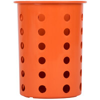 Steril-Sil RP-25-ORANGE Orange Perforated Plastic Flatware Cylinder
