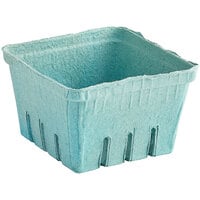 EcoChoice 1 Qt. Green Molded Pulp Berry / Produce Basket - 25/Pack