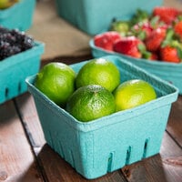 EcoChoice 1 Qt. Green Molded Pulp Berry / Produce Basket - 25/Pack