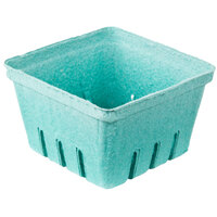 EcoChoice 1 Qt. Green Molded Pulp Berry / Produce Basket - 250/Case