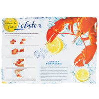 Hoffmaster 311128 10 inch x 14 inch Lobster Design Paper Placemat - 1000/Case