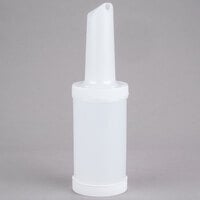 Carlisle PS601NC02 Store 'N Pour PourPlus 1 Qt. White Container with White Spout / Neck and Cap