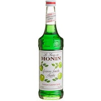 Monin 750 mL Premium Granny Smith Apple Flavoring / Fruit Syrup