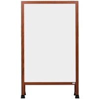Aarco MA-5 42" x 24" Cherry A-Frame Sign Board with White Marker Board
