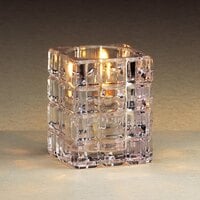 Sterno 80150 3 3/4 inch Clear Krystle Square Liquid Candle Holder