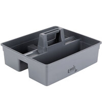 Lavex Janitorial Large Cleaning Caddy, 3-Compartment Gray, 15.25L x 13.25W