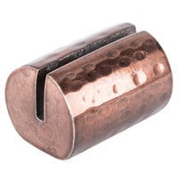 American Metalcraft Cylinder Hammered Copper Card Holder