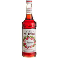 Monin 750 mL Premium Cranberry Flavoring / Fruit Syrup