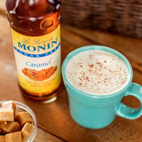 Monin 750 mL Sugar Free Caramel Flavoring Syrup