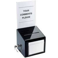 Cal-Mil 390 Suggestion Box with Cardholder - 7" x 7" x 16"