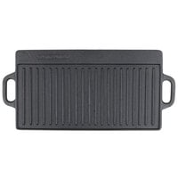 Cal-Mil 3451-55GRIDDLE Iron 16" x 9" Reversible Cast Iron Griddle and Grill Pan with Handles