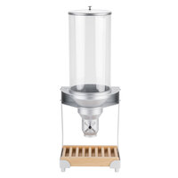 Cal-Mil 3513-1-98 Turn N Serve Beechwood 1 Cylinder Cereal Dispenser - 11 3/4 inch x 11 inch x 31 inch