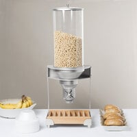 Cal-Mil 3513-1-98 Beechwood Turn and Serve 1 Cylinder Cereal Dispenser - 11 3/4 inch x 11 inch x 31 inch