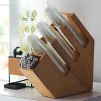 Cal-Mil 2051-99 Madera 3-Section Slanted Countertop Cup and Lid Organizer with Straw Holder