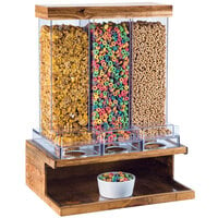 Cal-Mil 3434-99 Madera Rustic Pine 9.8 Liter Triple Canister Cereal Dispenser