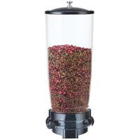 Cal-Mil 3523-1-13 Black Wall Mount 5 Liter Single Canister Tea Leaf and Topping Dispenser