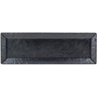Cal-Mil 3459-217-65M 21 inch x 7 inch Faux Slate Platter with Raised Rim