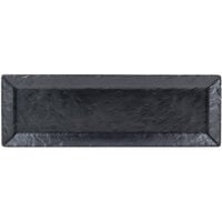 Cal-Mil 3459-217-65M Faux Slate 21" x 7" Platter with Raised Rim