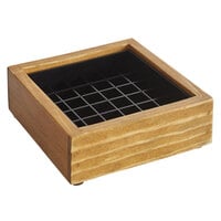 Cal-Mil 330-4-99 Madera 4 inch x 4 inch x 1 inch Rustic Pine Drip Tray