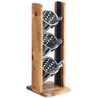 Cal-Mil 3411-99 Madera 3-Cylinder Vertical Flatware / Condiment Display