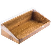 Cal-Mil 1332-12-99 Madera Rustic Pine Display Bin with Clear Lid - 20 inch x 11 inch x 6 1/2 inch