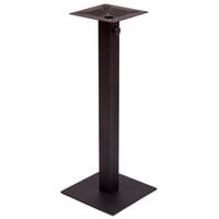 BFM Seating PHTB24SQBLTU Margate Bar Height Outdoor / Indoor 24 inch Black Square Table Base with Umbrella Hole