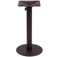 BFM Seating Margate Standard Height Outdoor / Indoor 24" Black Round Table Base with Umbrella Hole