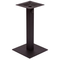 BFM Seating PHTB24SQBLU Margate Standard Height Outdoor / Indoor 24 inch Black Square Table Base with Umbrella Hole