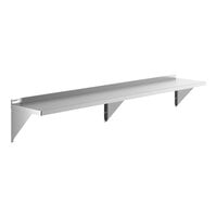 Regency SW1584-3-18-V 18 Gauge Stainless Steel 15" x 84" Solid Wall Shelf