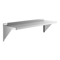 Regency SW1548-3-18-V 18 Gauge Stainless Steel 15" x 48" Solid Wall Shelf