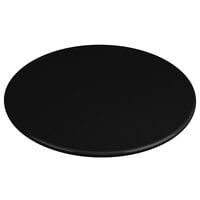 Elite Global Solutions M7PL On a Pedestal 7 inch Round Black Flat Melamine Plate