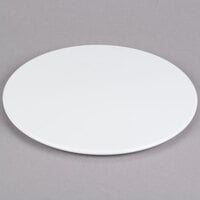 Elite Global Solutions M114 On a Pedestal 11 inch Round White Flat Melamine Plate