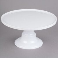 Elite Global Solutions M145RPKT On a Pedestal 14 1/2" x 7 1/2" Round White Melamine Plate Stand