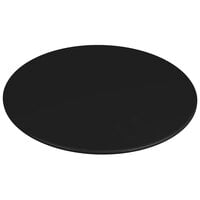 Elite Global Solutions M114 On a Pedestal 11 inch Round Black Flat Melamine Plate