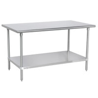 Advance Tabco SAG-365 36" x 60" 16 Gauge Stainless Steel Commercial Work Table with Undershelf