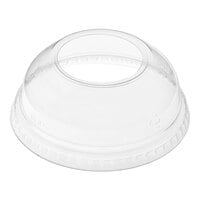 Dart DLW16 16 oz. Clear PET Plastic Dome Lid with 2" Hole - 1,000/Case